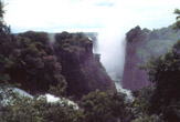 Rocce e acqua a Victoria Falls